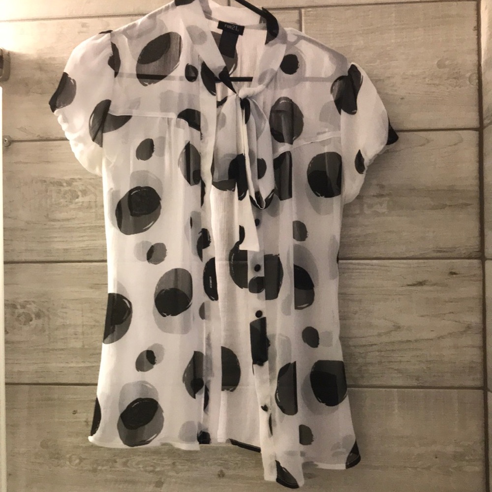 Black and white dress shirt